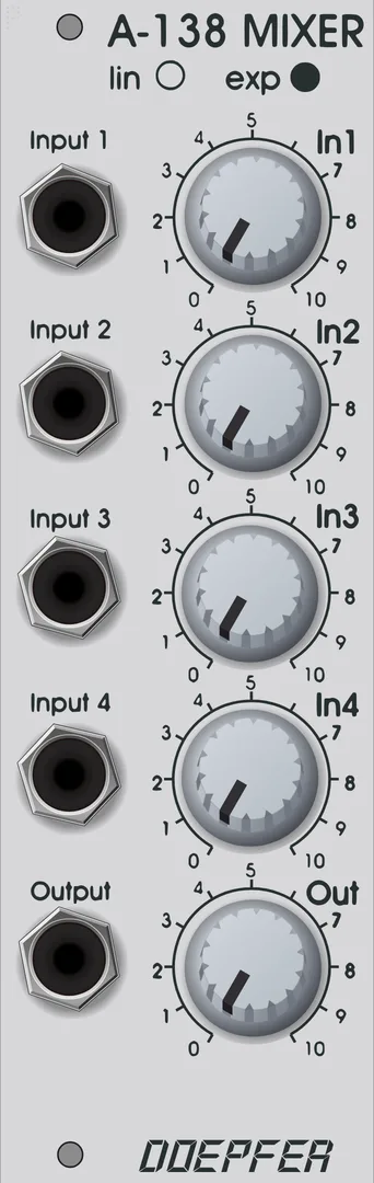 Doepfer A-138b Exponential Mixer — 8 HP