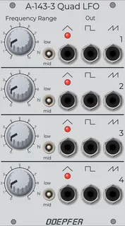 Doepfer A-143-3 Quad LFO — 14 HP