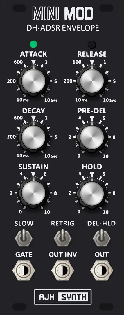 AJH Synth MiniMod DH-ADSR Envelope — 10 HP
