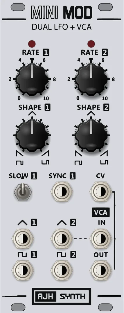 AJH Synth MiniMod Dual LFO & VCA — 10 HP