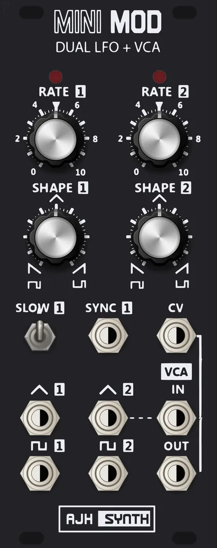 AJH Synth MiniMod Dual LFO & VCA — 10 HP