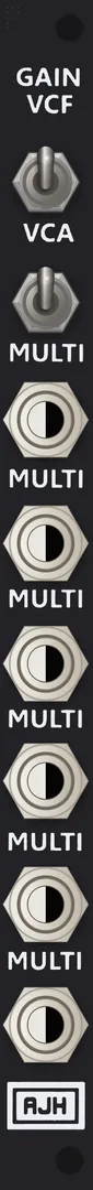 AJH Synth MiniMod Gain Switch Multi — 2 HP