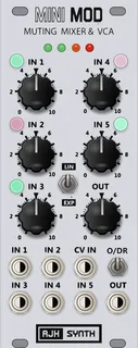 AJH Synth MiniMod Muting Mixer & VCA — 10 HP