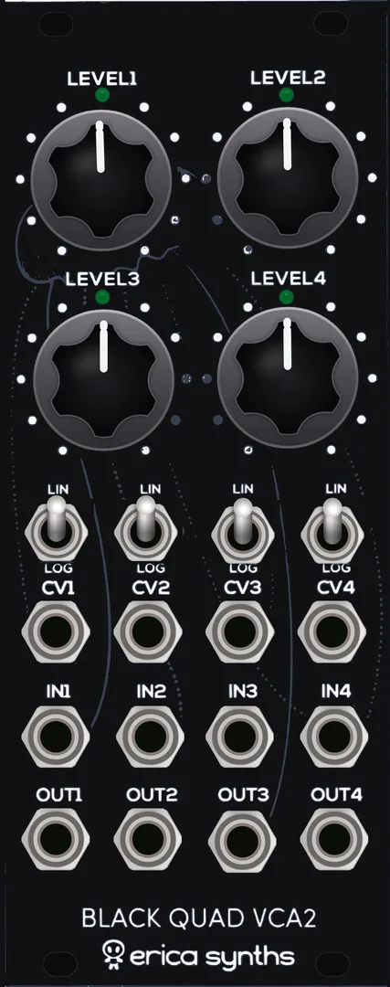 Erica Synths Black Quad VCA2 — 10 HP