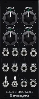 Erica Synths Black Stereo Mixer v3 — 10 HP