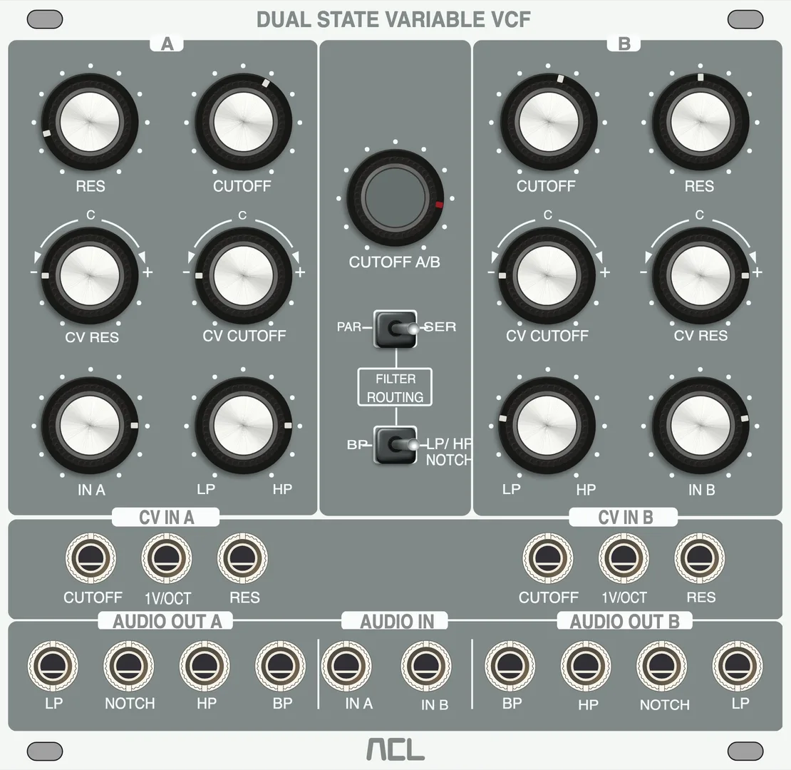 Audiophile Circuits League Dual State Variable VCF — 26 HP