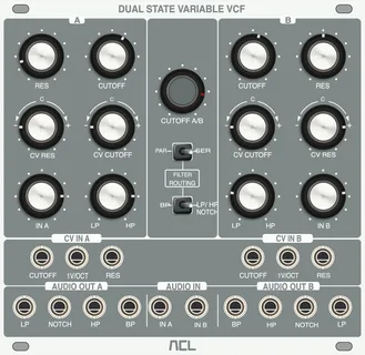 Audiophile Circuits League Dual State Variable VCF — 26 HP