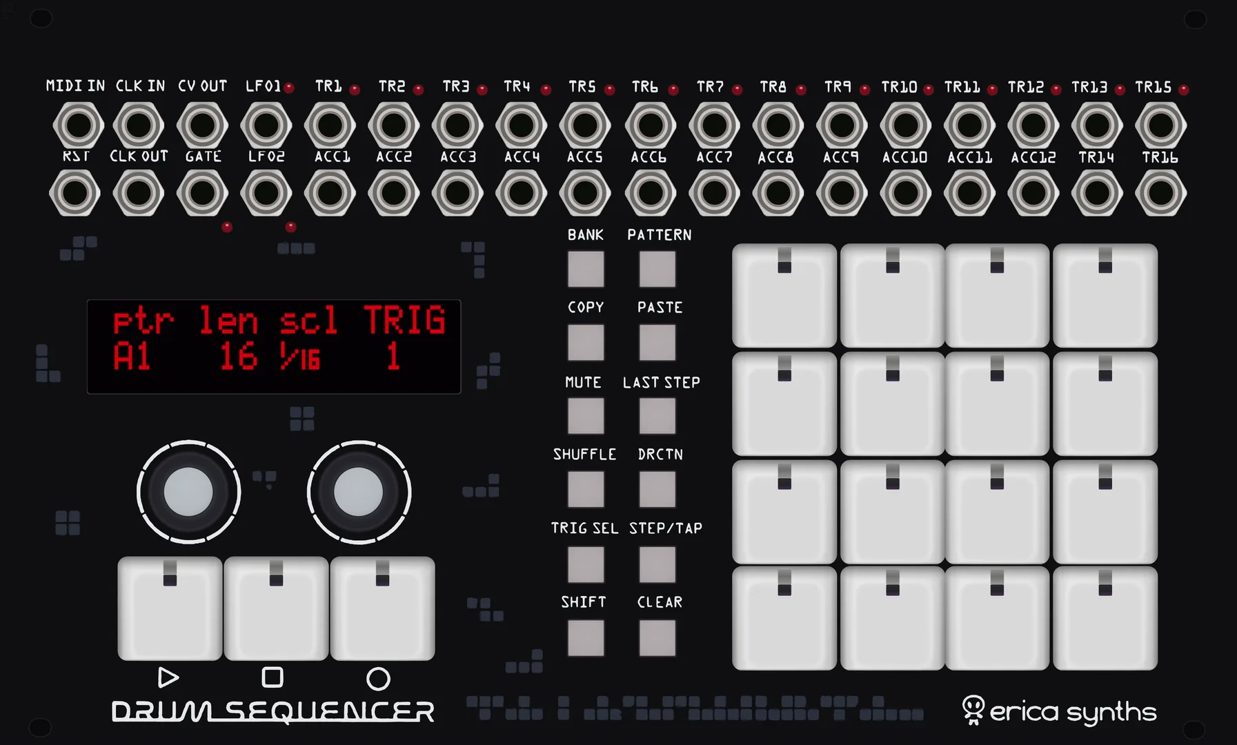 Erica Synths Drum Sequencer — 42 HP