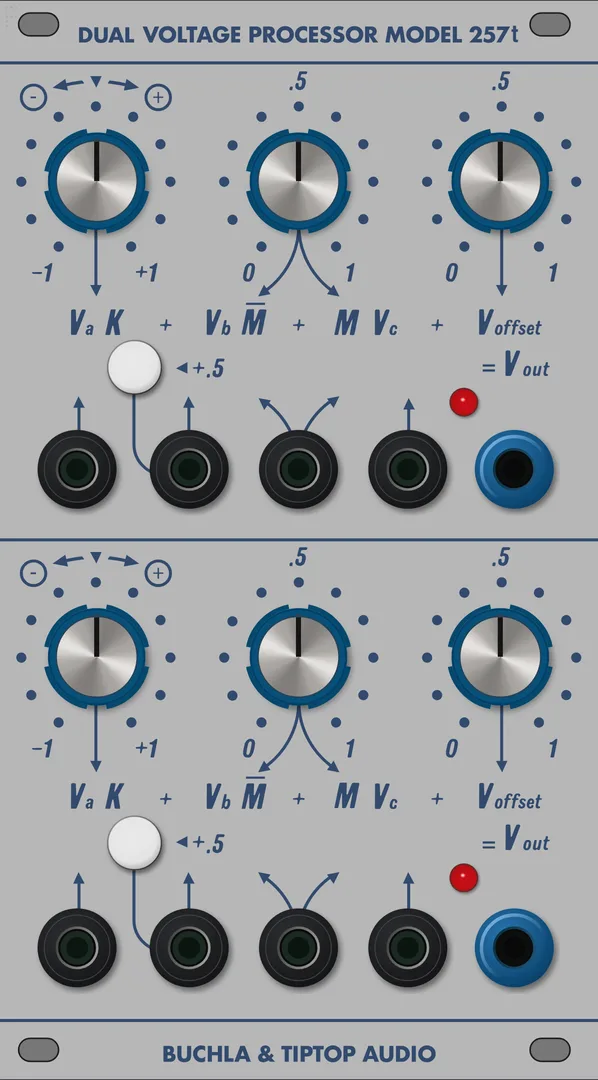 Tiptop Audio Dual Voltage Processor Model 257t — 14 HP