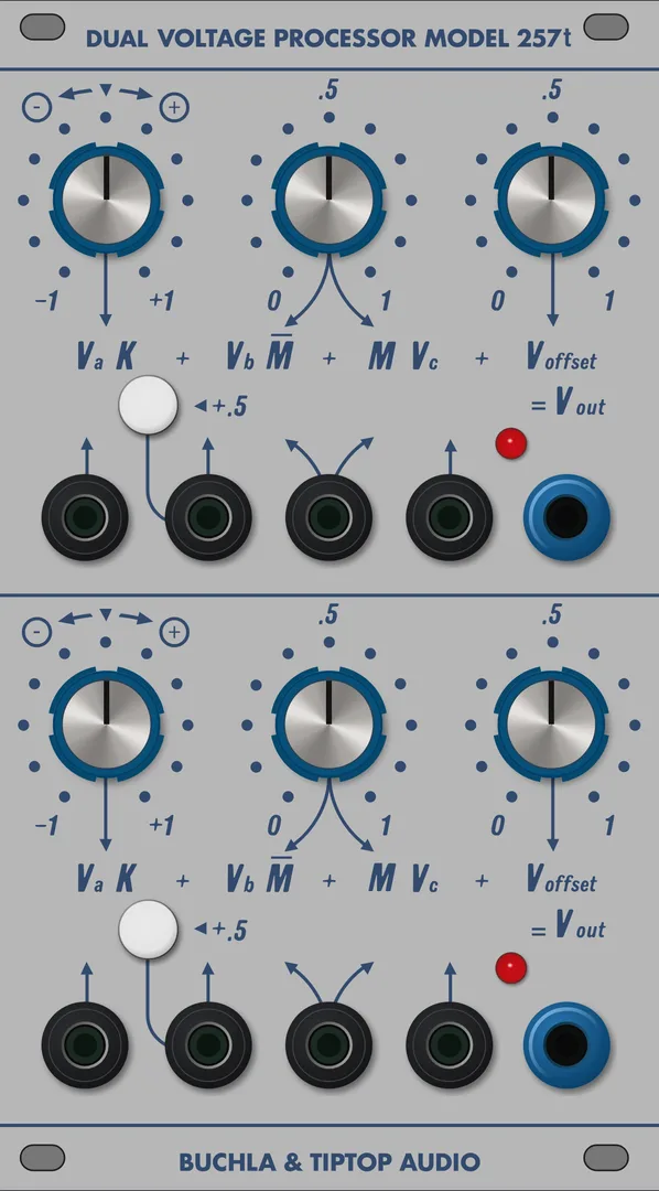 Tiptop Audio Dual Voltage Processor Model 257t — 14 HP