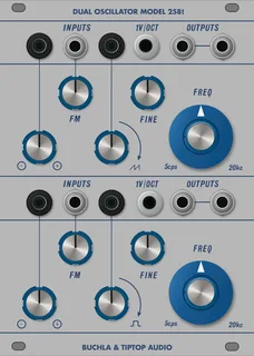 Tiptop Audio Dual Oscillator Model 258t — 18 HP
