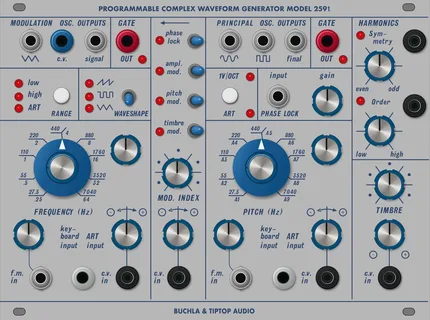 Tiptop Audio Programmable Complex Waveform Generator Model 259t — 34 HP
