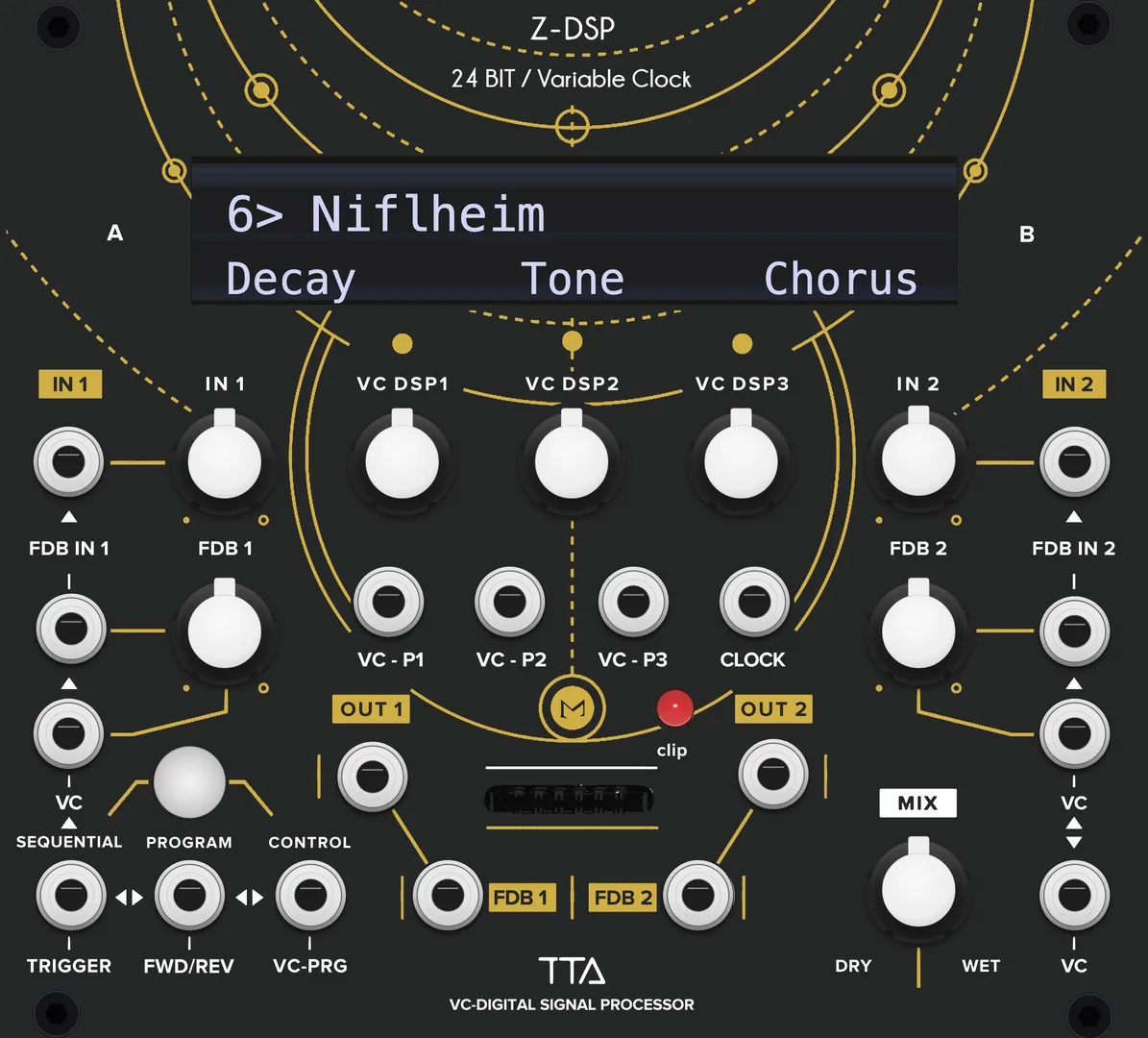 Tiptop Audio Z-DSP NS (black) — 28 HP