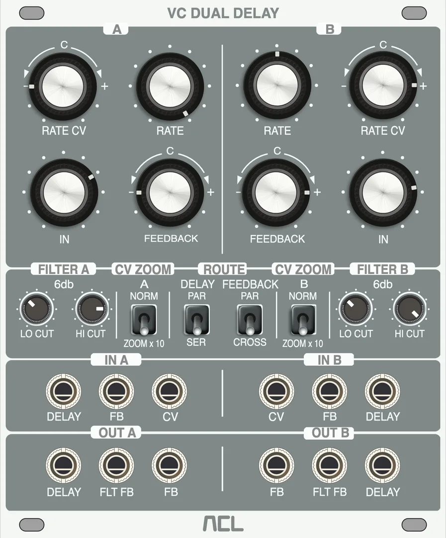 Audiophile Circuits League VC Dual Delay — 21 HP